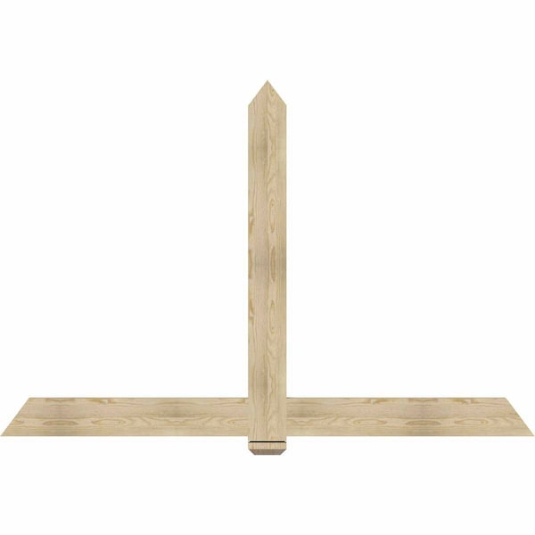 Ekena Millwork Eugene Rough Sawn Timber Gable Bracket, Douglas Fir, 84"W x 56"H x 2"D x 6"F, 16/12 Pitch GBW084X56X0206EUG00RDF - main